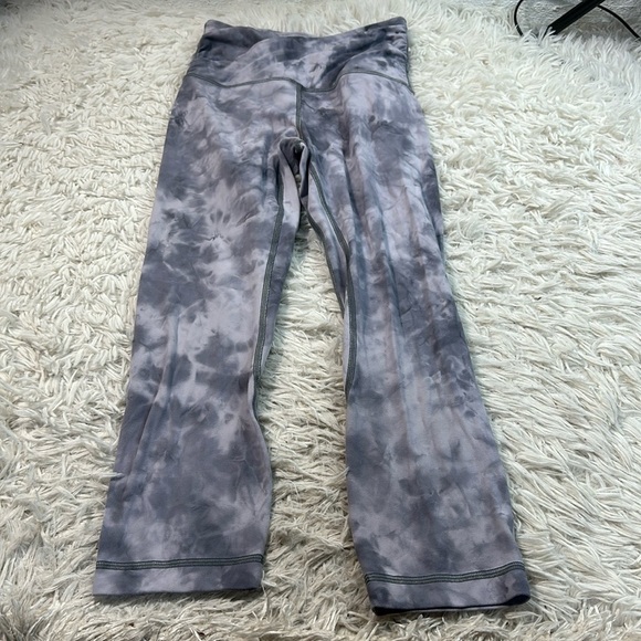 Lululemon Align Crop 21" *Cross Waist Diamond Dye Stargaze Pitch Grey - Picture 1 of 5